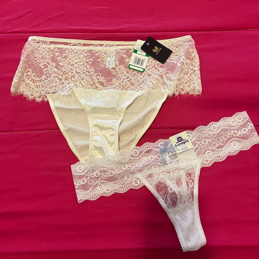 White lace panties